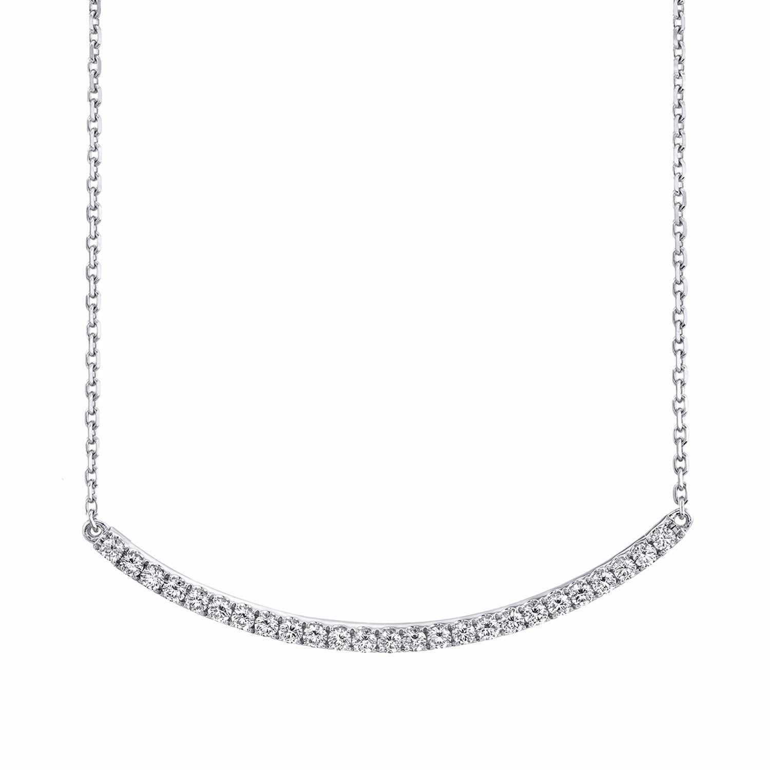 TVON 14K 1.00cttw VS Diamond Smile Necklace