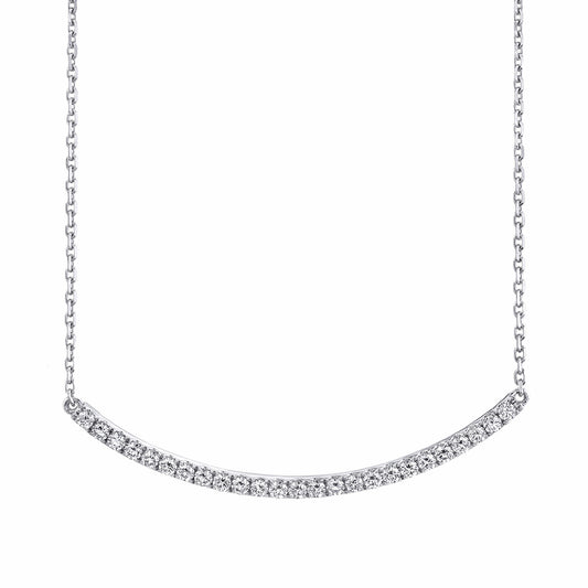 TVON 14K 1.00cttw VS Diamond Smile Necklace