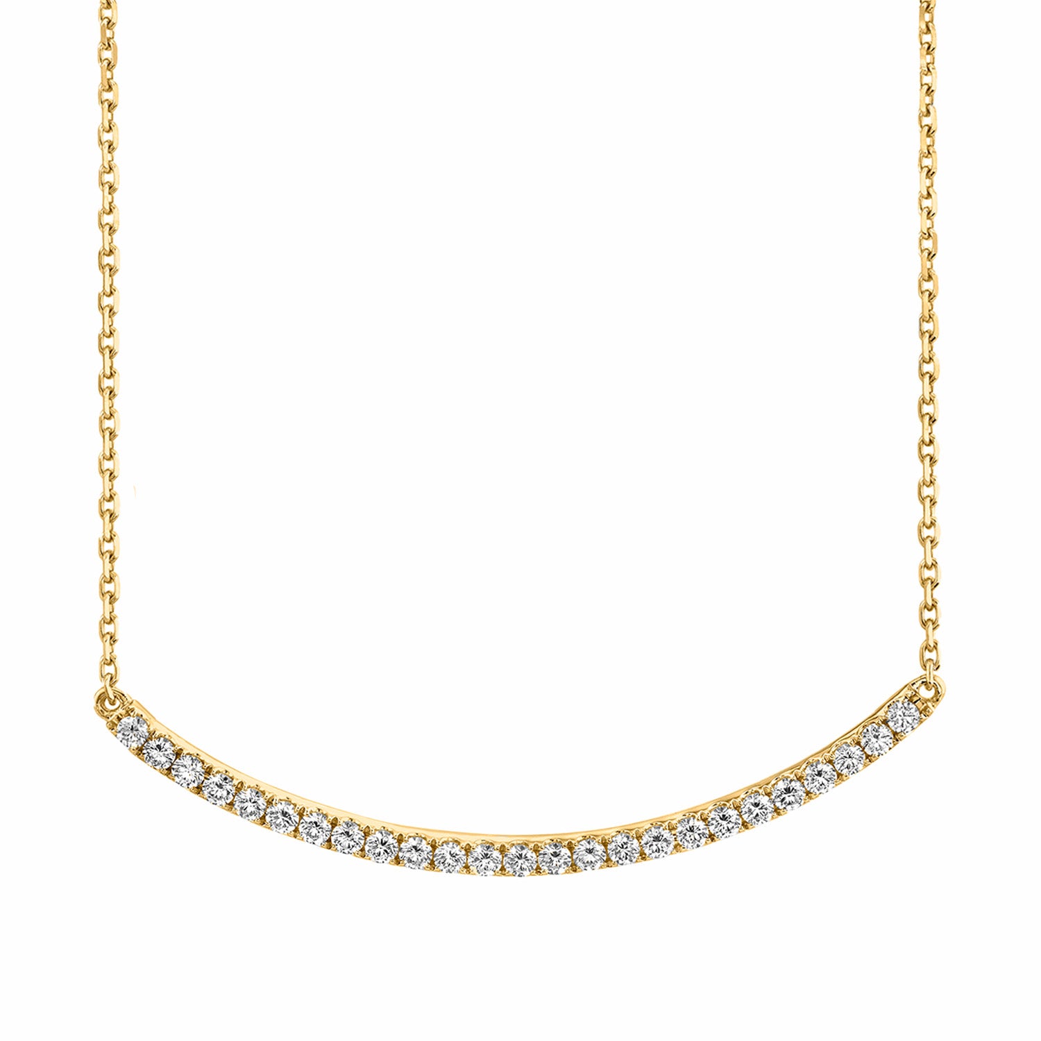 TVON 14K 1.00cttw VS Diamond Smile Necklace