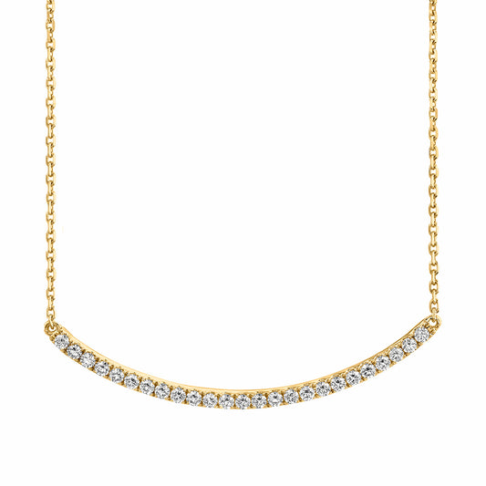 TVON 14K 1.00cttw VS Diamond Smile Necklace