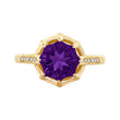 Load image into Gallery viewer, 14K 3.00ct Fancy Octagon Cut Amethyst and Diamond Ring