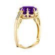 Load image into Gallery viewer, 14K 3.00ct Fancy Octagon Cut Amethyst and Diamond Ring