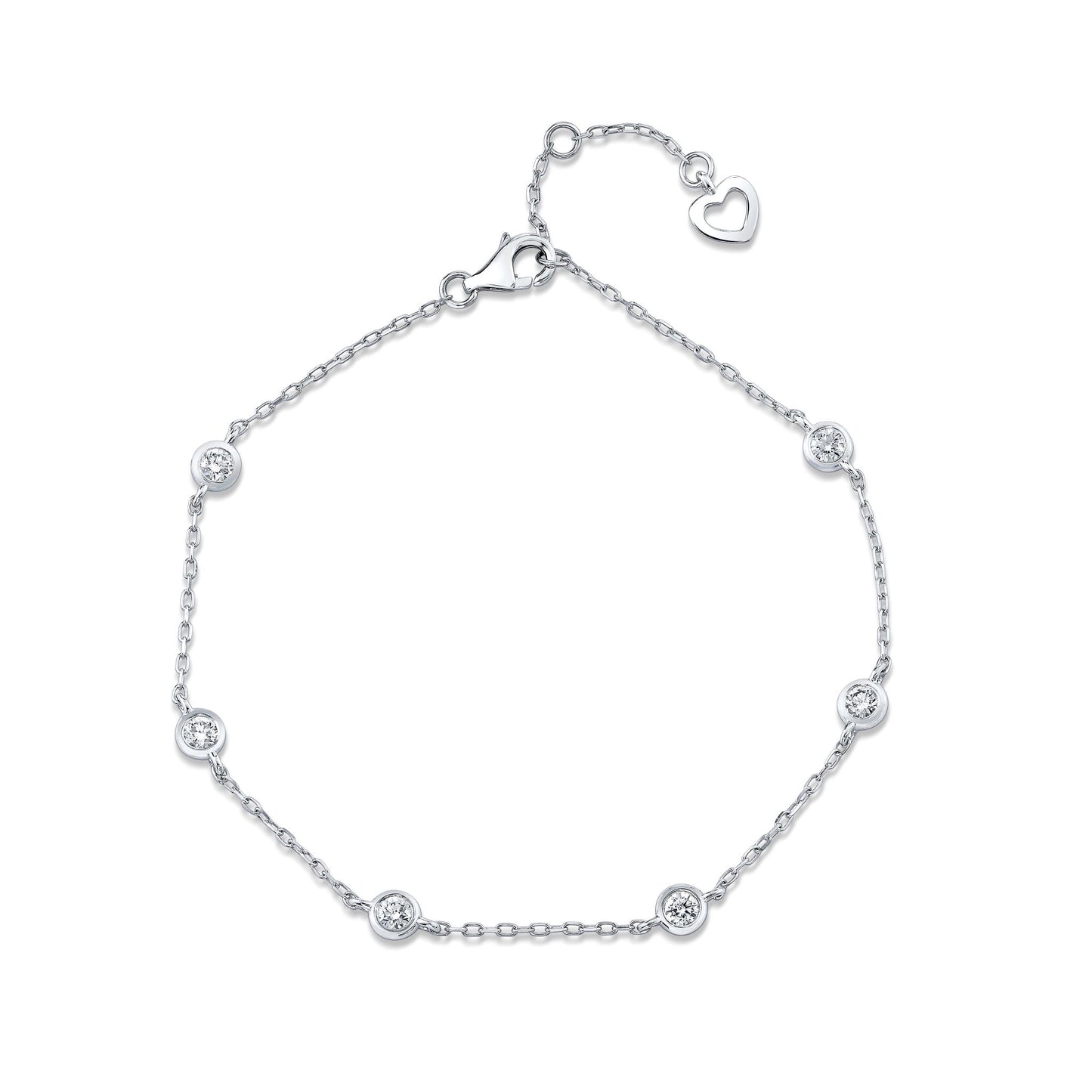 TVON 14K 0.47cttw VS Diamond Station Bracelet