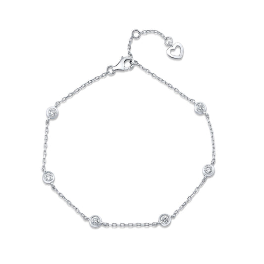 TVON 14K 0.47cttw VS Diamond Station Bracelet