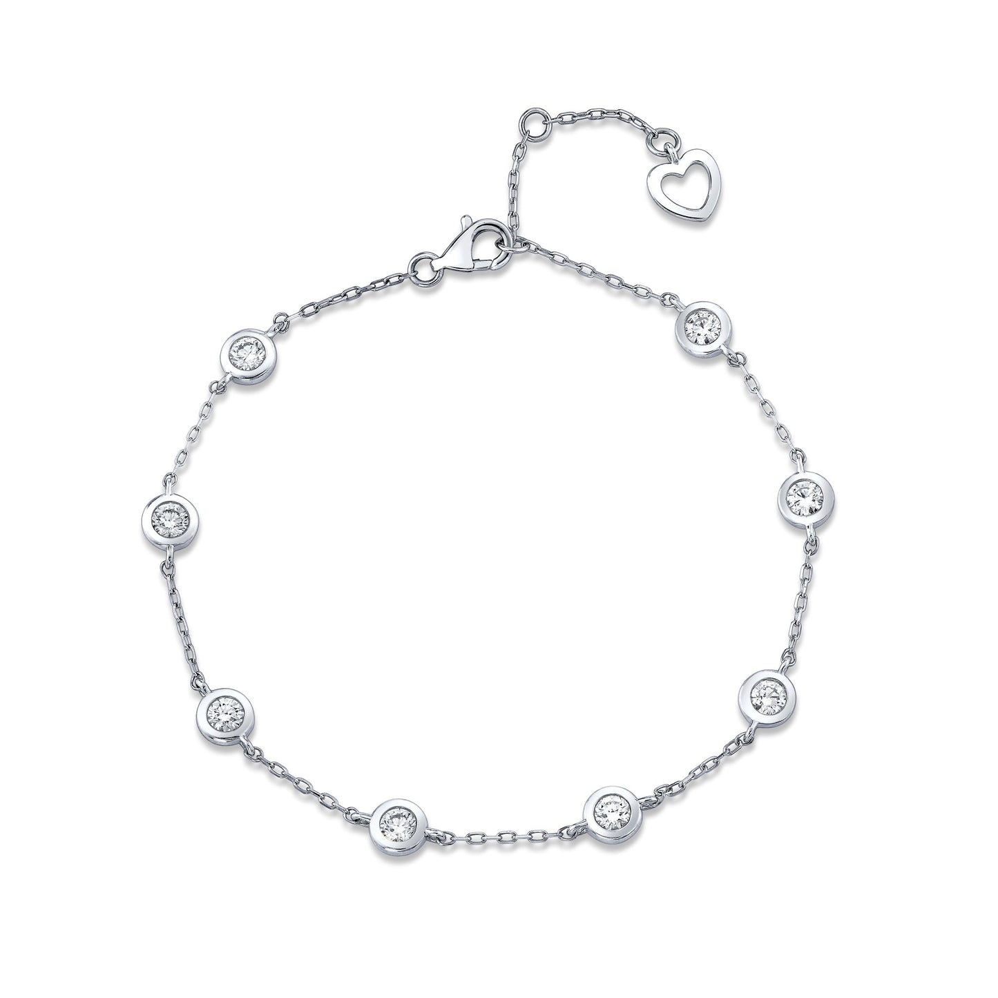 TVON 14K 1.00cttw VS Diamond Station Bracelet