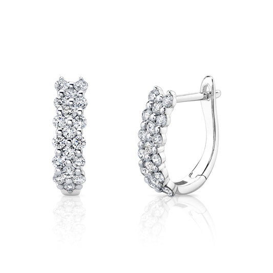 14K 0.96cttw VS White Diamond Huggie Earrings