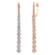 Load image into Gallery viewer, 14K 0.87cttw VS White Diamond Graduated Stiletto Drop Earrings
