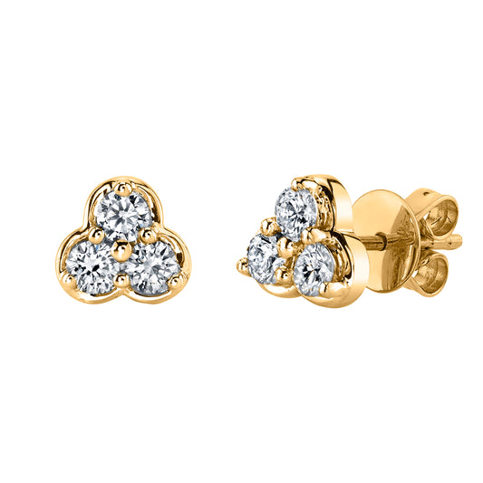 14K 0.37cttw VS White Diamond Stud Earrings