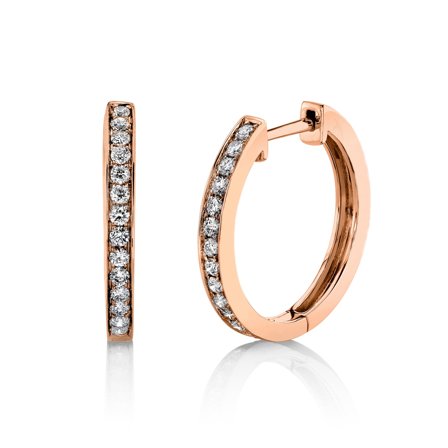 Classic VS White Diamond Hoop Earrings