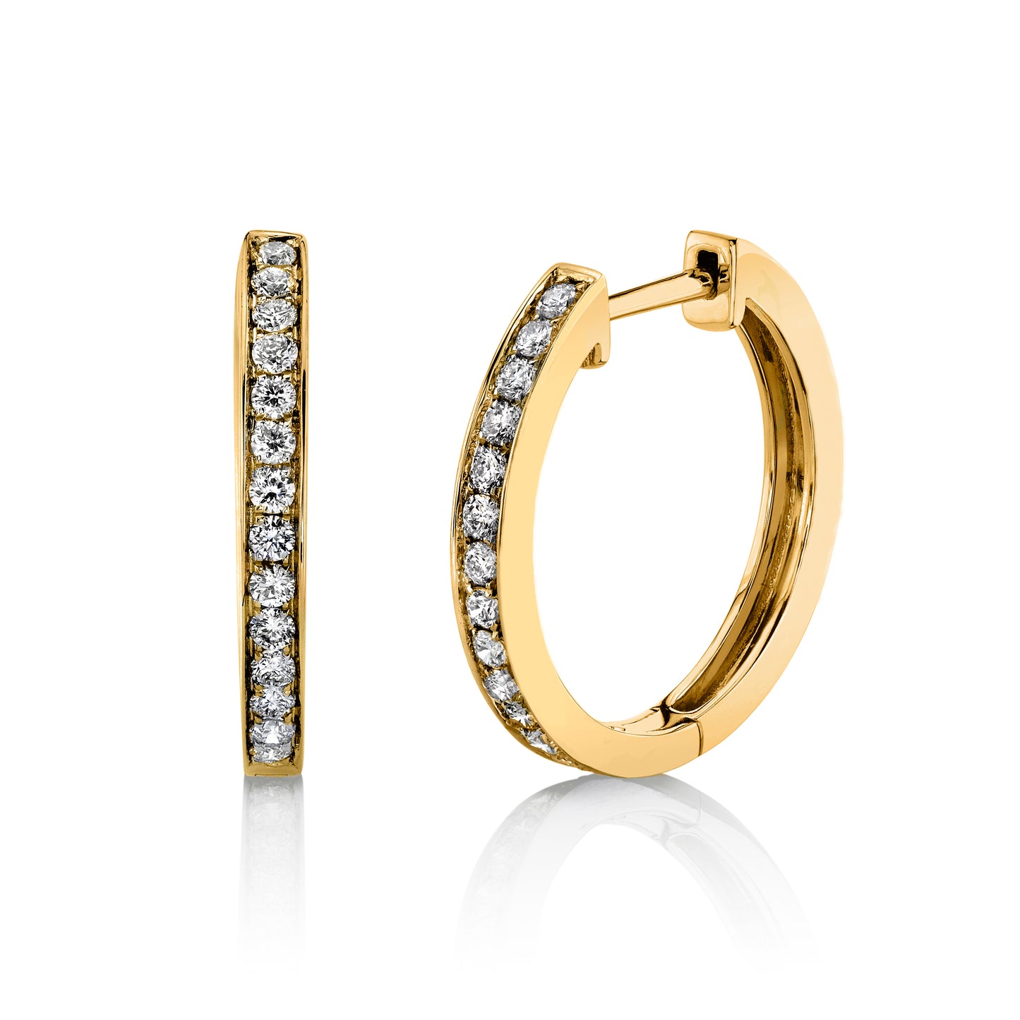 Classic VS White Diamond Hoop Earrings