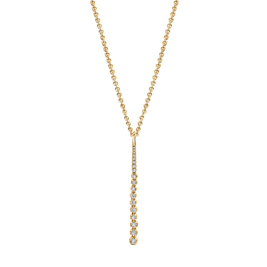 14K 0.34cttw VS White Diamond Graduated Stiletto Pendant