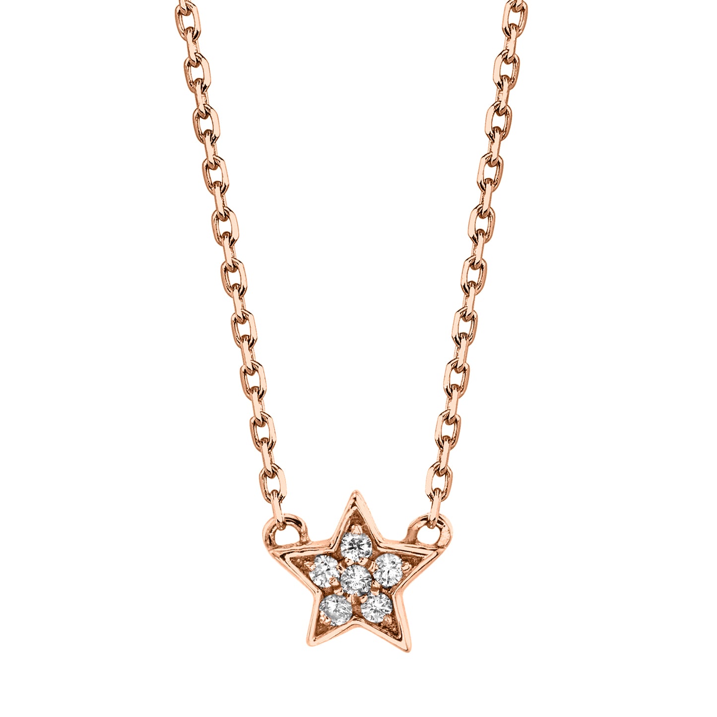 Petite VS White Diamond Star Necklace