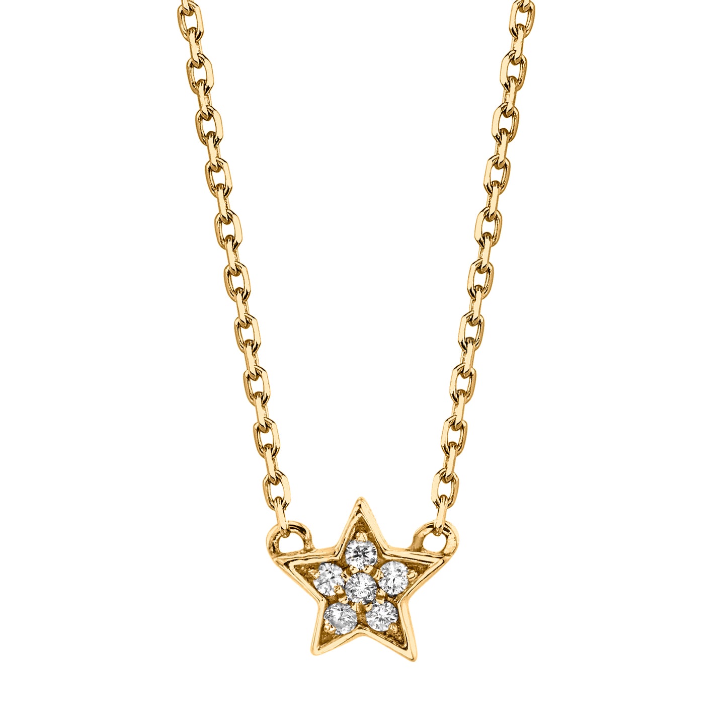 Petite VS White Diamond Star Necklace