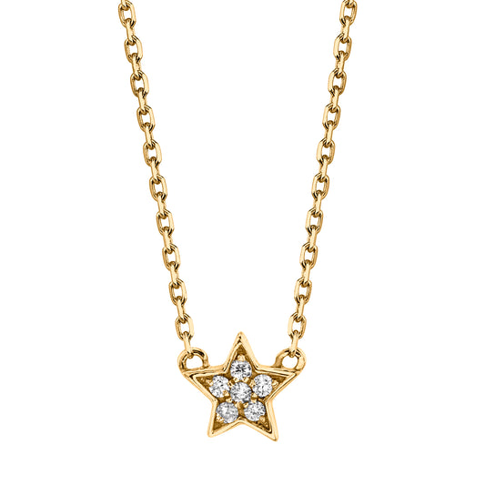 Petite VS White Diamond Star Necklace