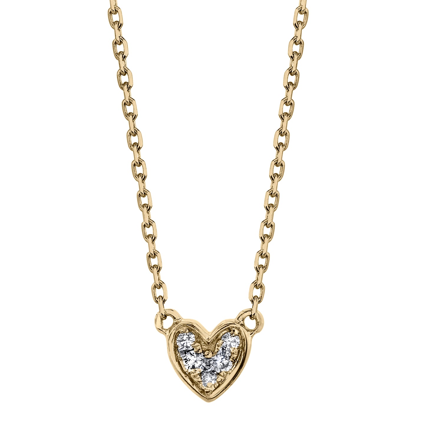 Petite VS White Diamond Heart Necklace