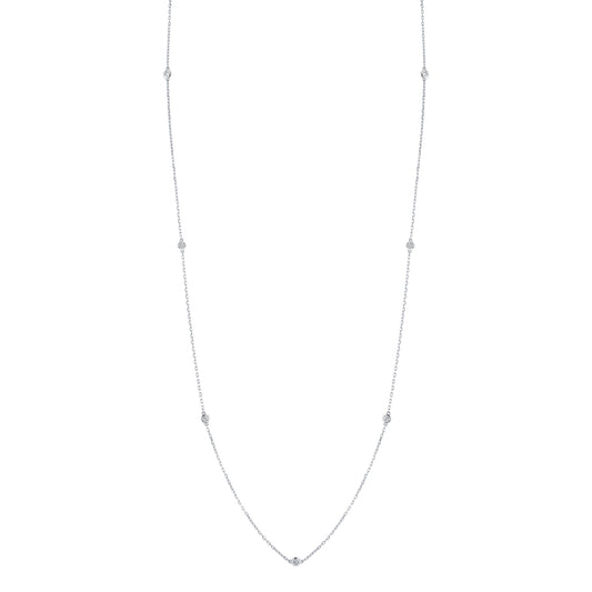 TVON 14K 0.55cttw VS Diamond Station Necklace