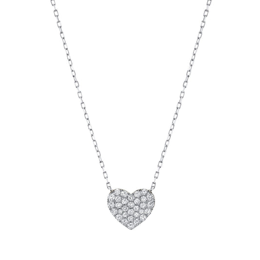 TVON 14K 0.48cttw VS Diamond Heart Necklace