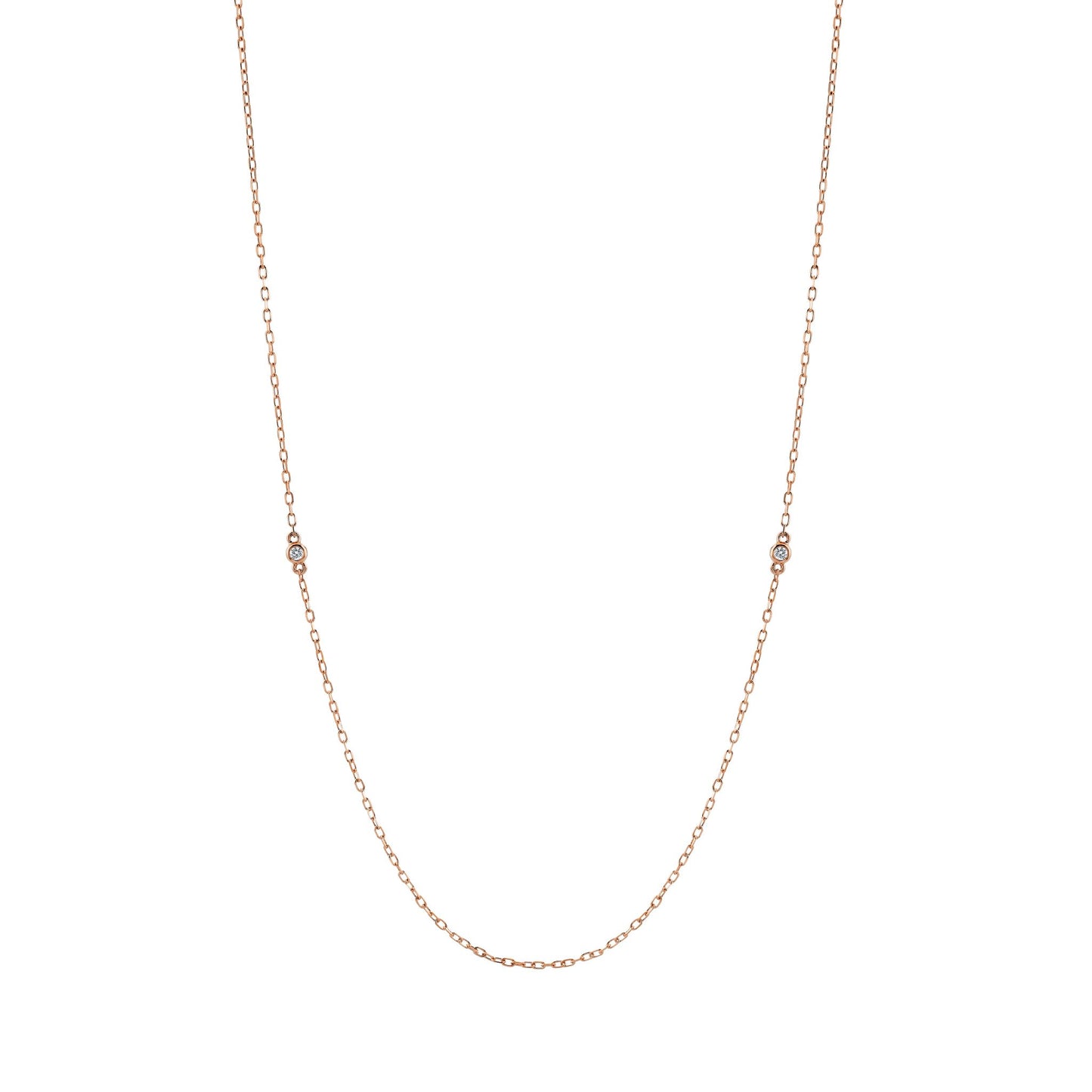 14K 0.04cttw VS Diamond Chain