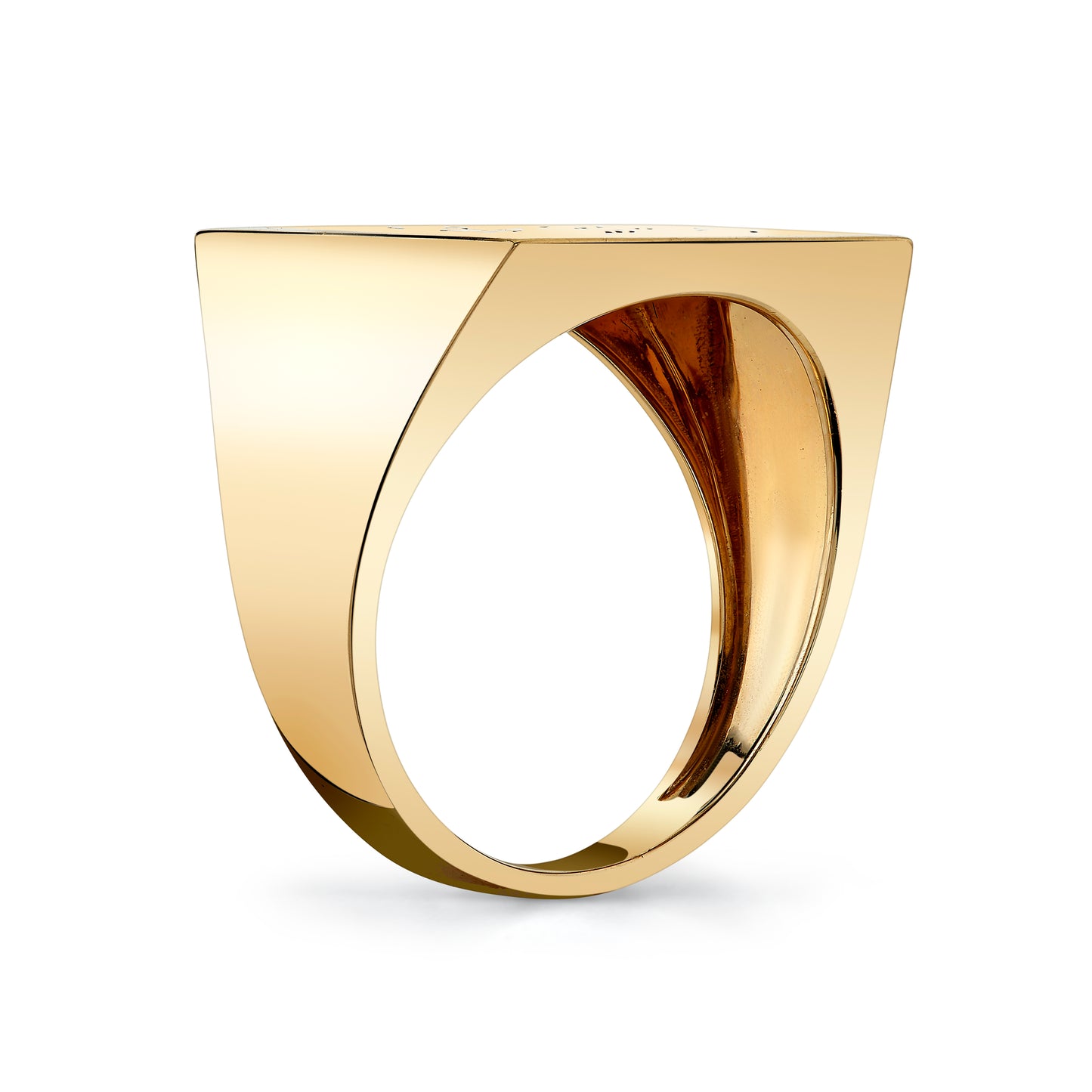 TVON 14K Three Letter Signet Ring
