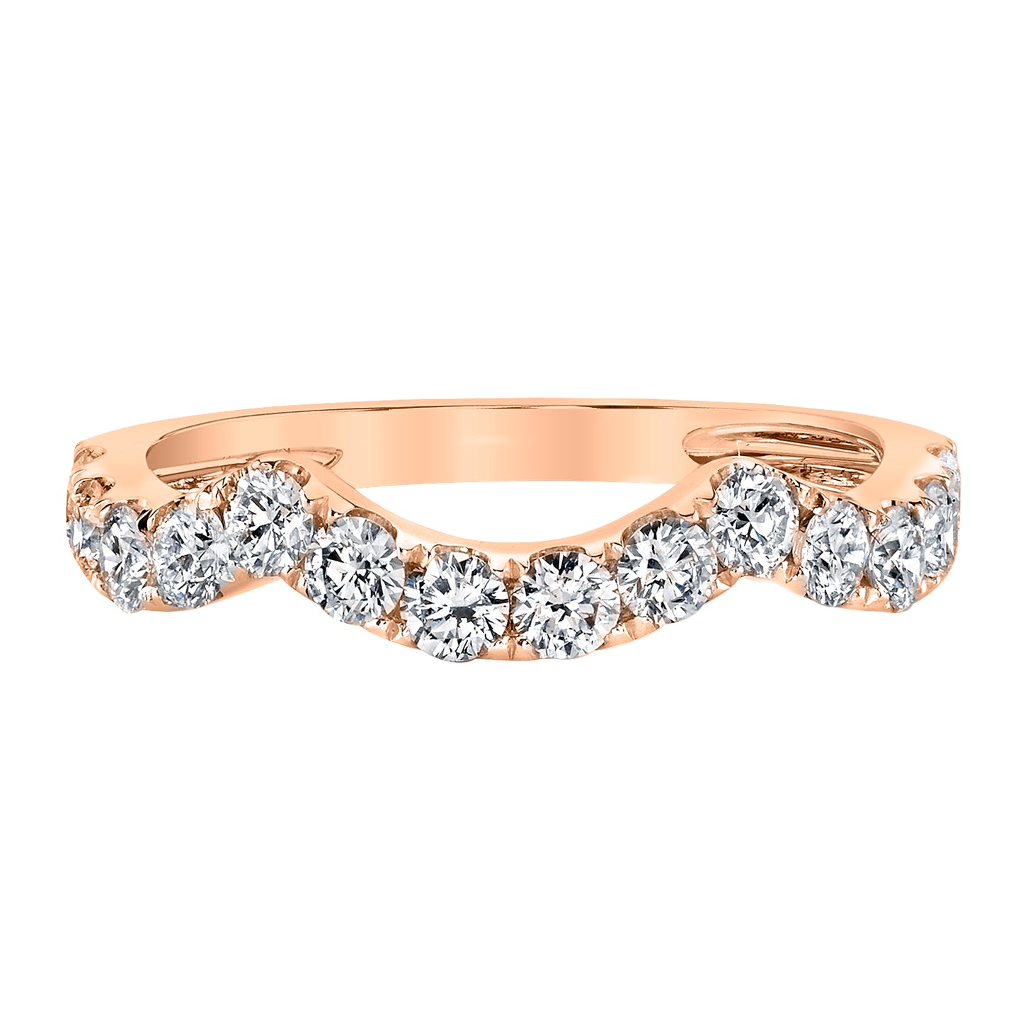 14K 0.87cttw VS White Diamond Band Ring