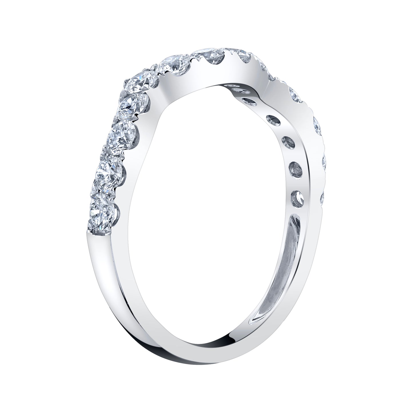 14K 0.87cttw VS White Diamond Band Ring
