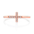 Load image into Gallery viewer, 14K 0.10cttw VS Diamond Cross Ring