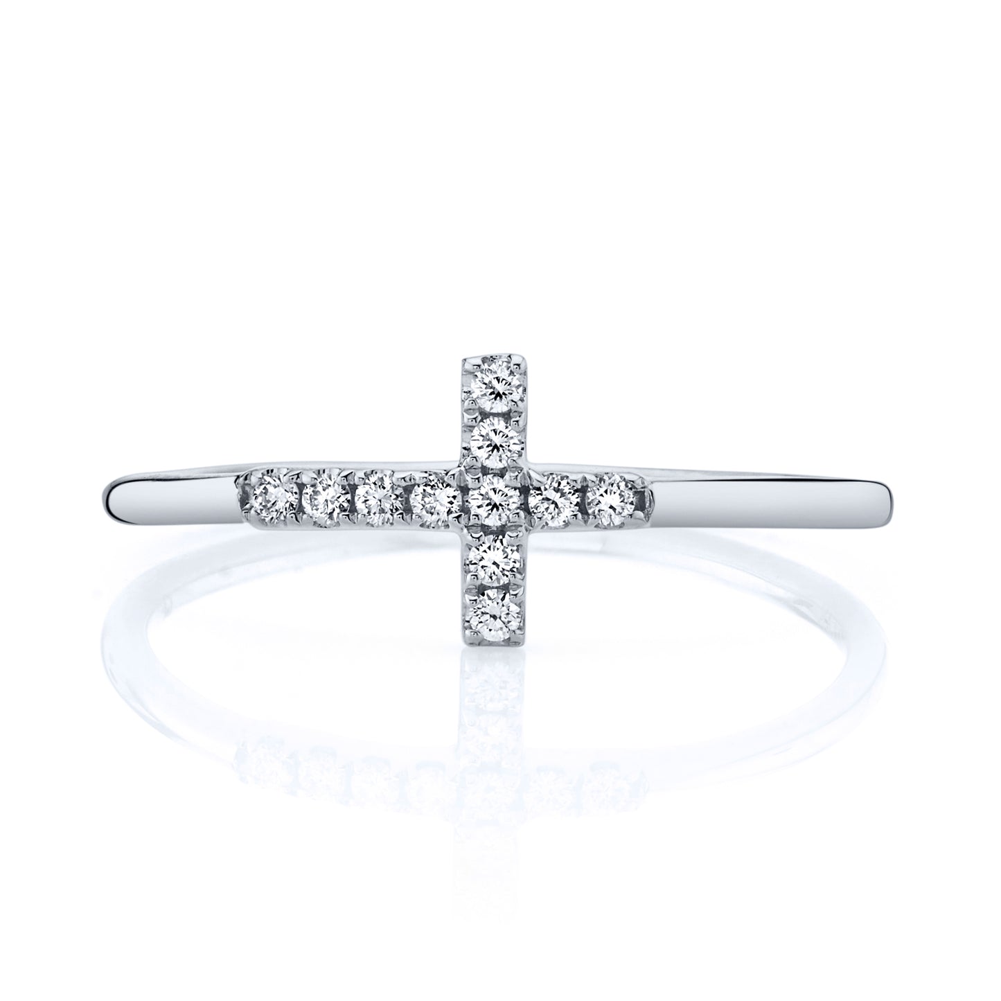 TVON 14K 0.10cttw VS Diamond Cross Ring