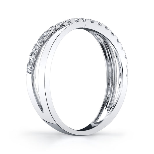 14K 0.33cttw VS White Diamond Criss Cross Ring