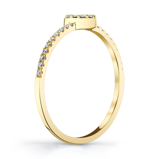 Petite Stackable VS White Diamond Pear Shape Ring