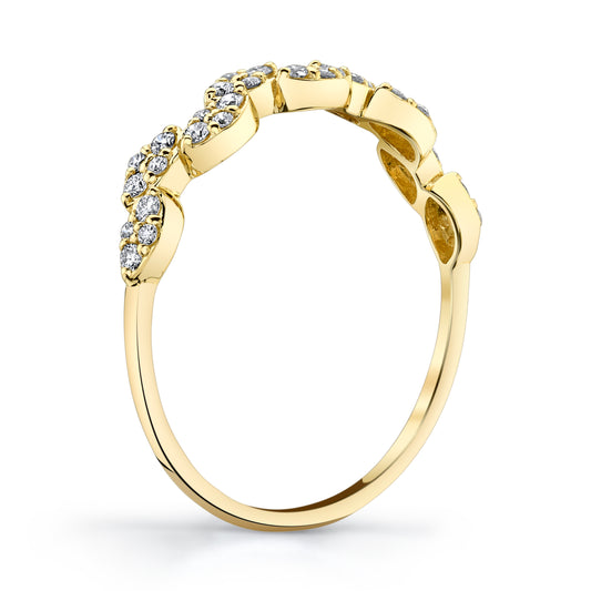 Petite Stackable VS White Diamond Zig Zag Ring