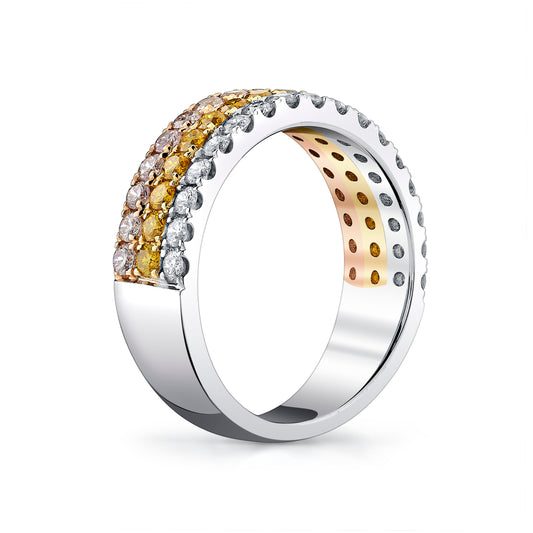 14K 1.05cttw Natural Fancy Color Diamond Band Ring