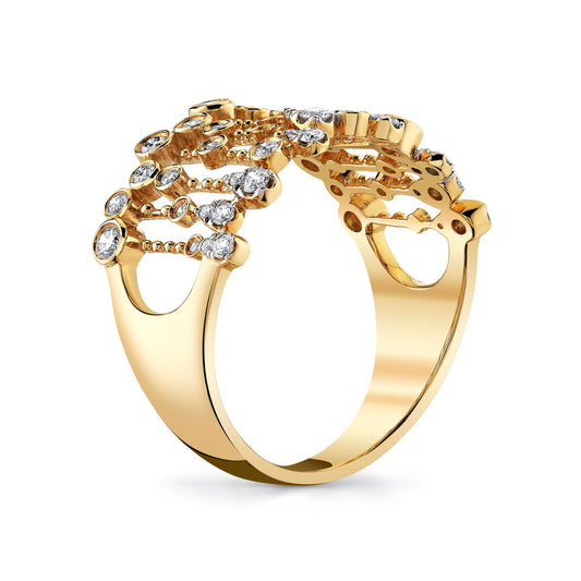 14K 0.70cttw VS White Diamond Raindrop Ring