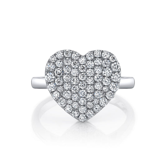 TVON 14K 1.02cttw VS Diamond Heart Ring