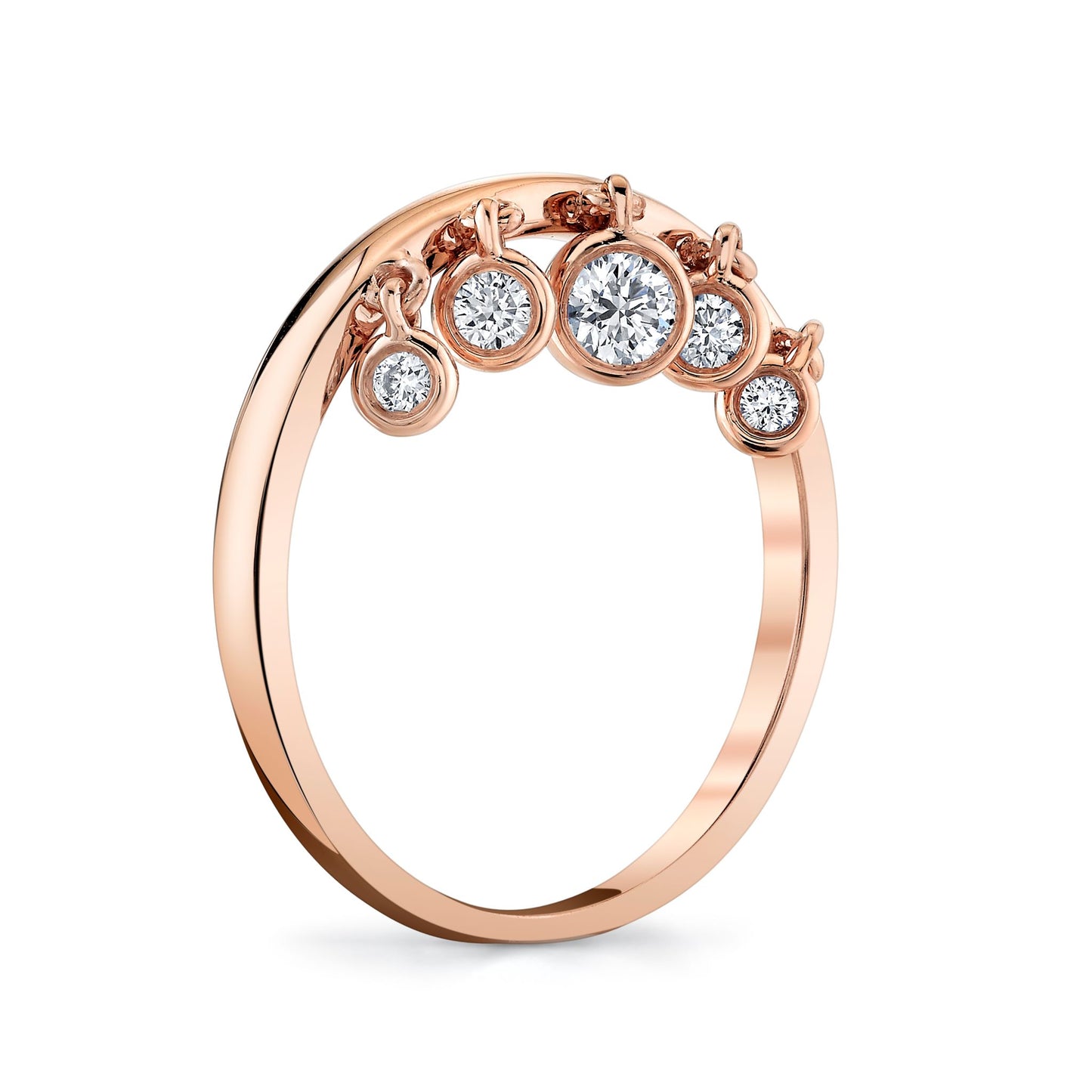 14K 0.24cttw VS White Diamond Charm Ring