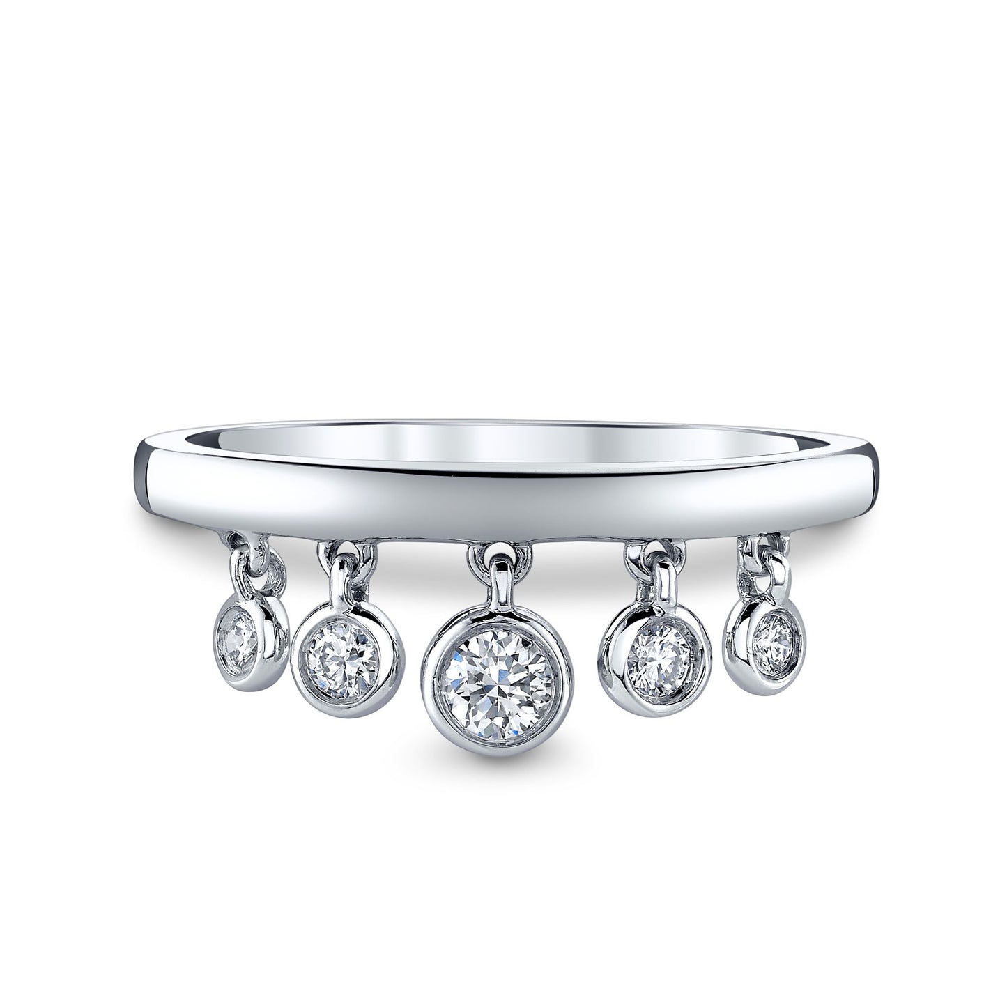 14K 0.24cttw VS White Diamond Charm Ring