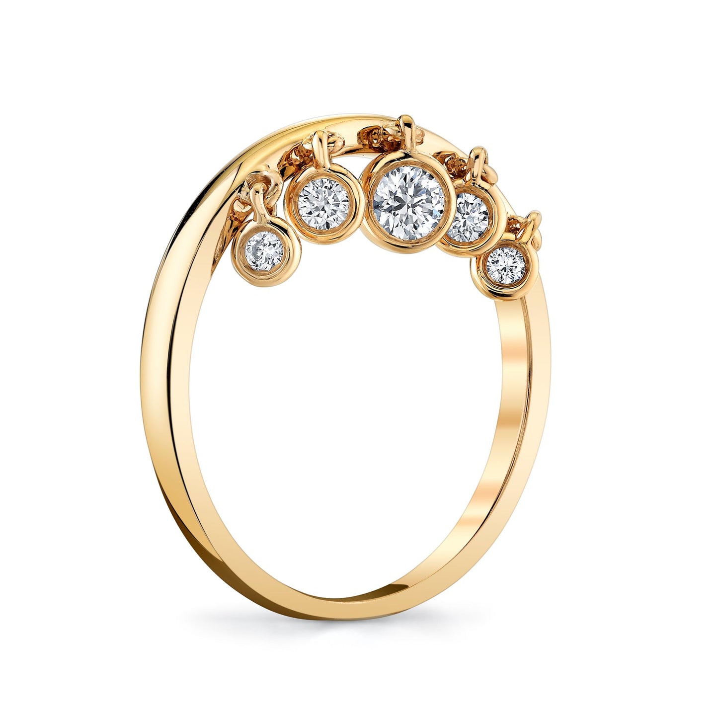 14K 0.24cttw VS White Diamond Charm Ring