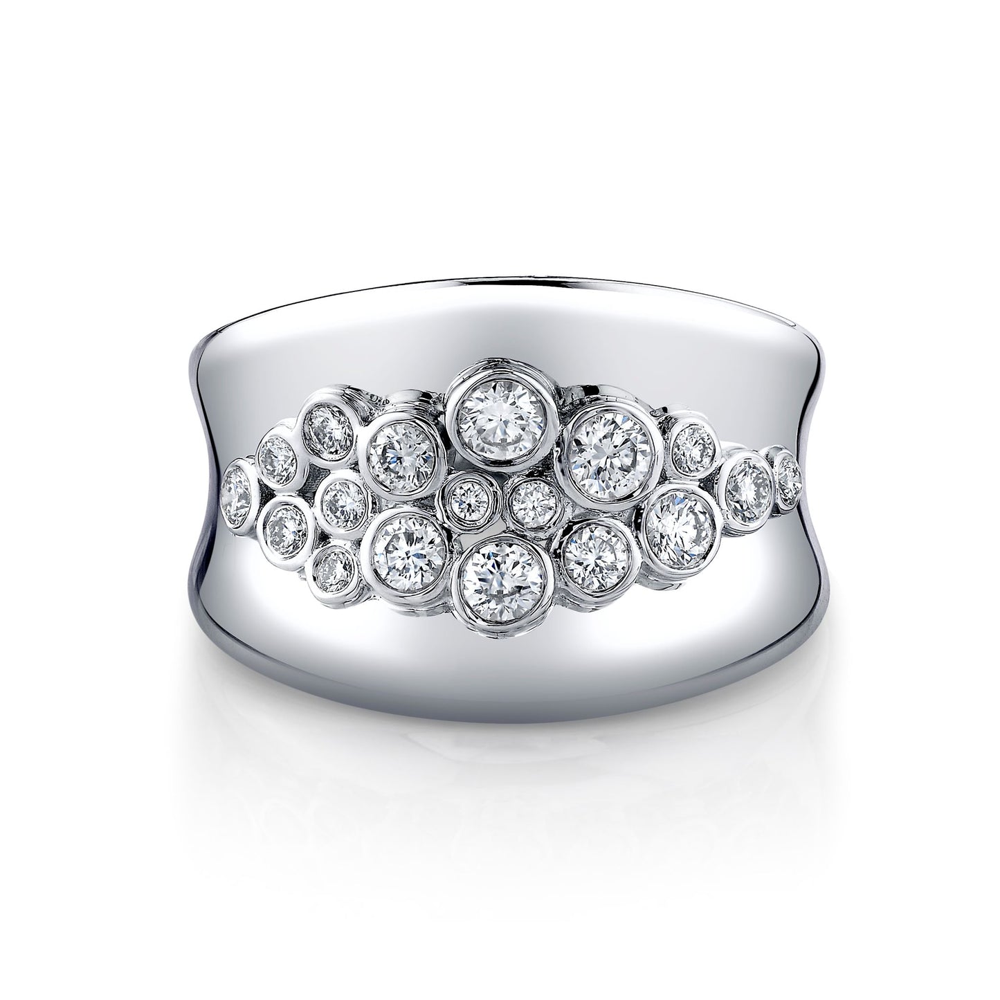14K 0.60cttw VS White Diamond Cigar Band Ring