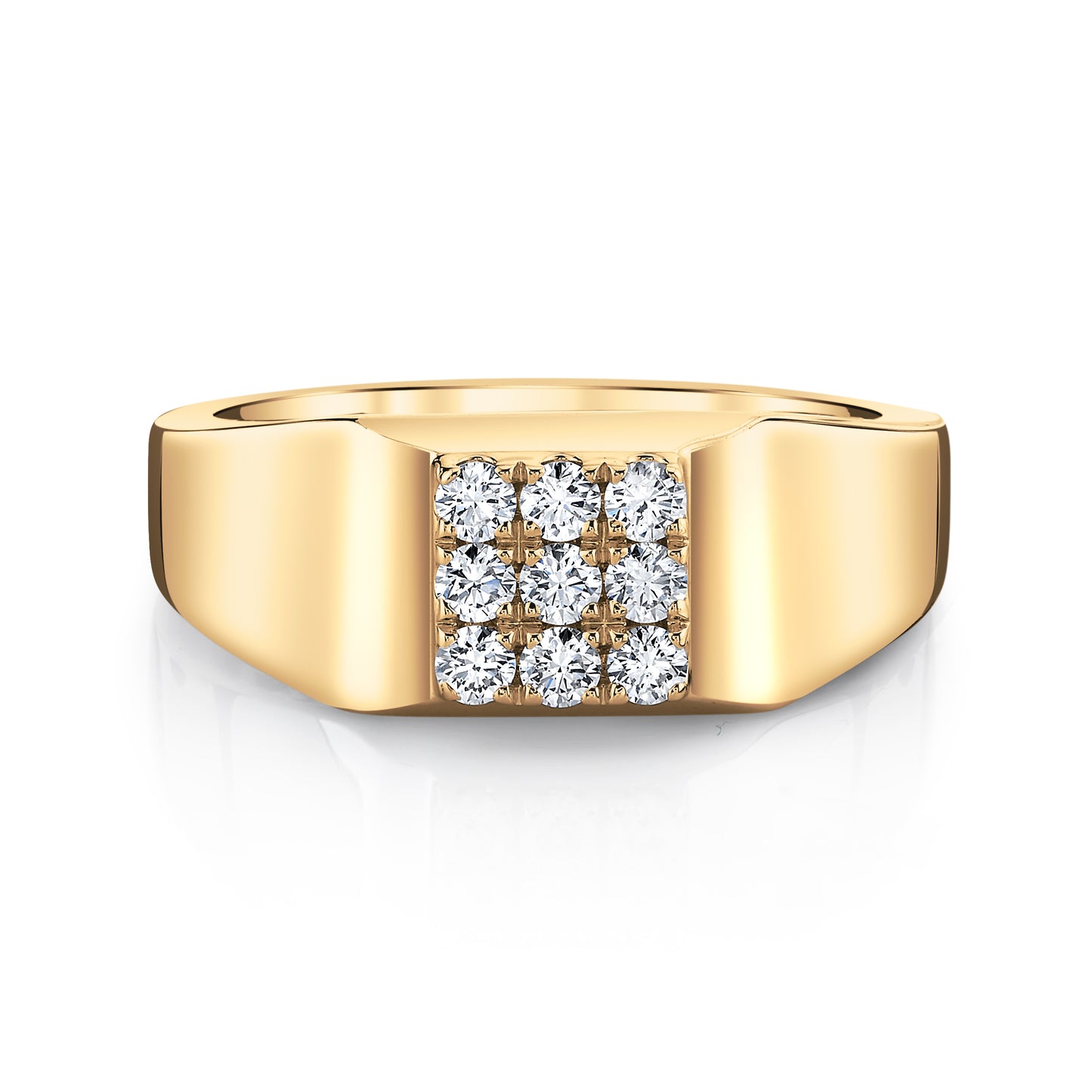 14K 0.31cttw VS White Diamond Signet Ring