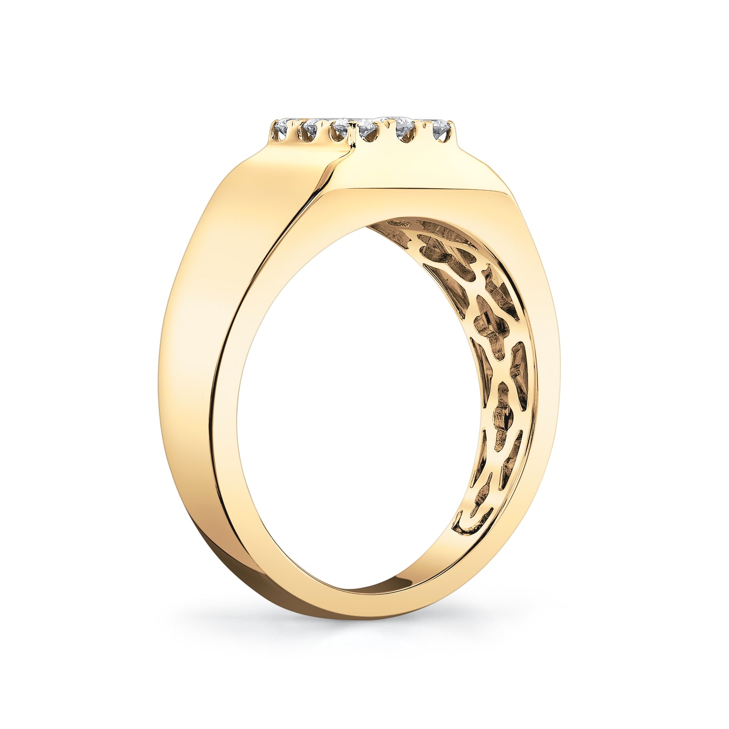 14K 0.31cttw VS White Diamond Signet Ring