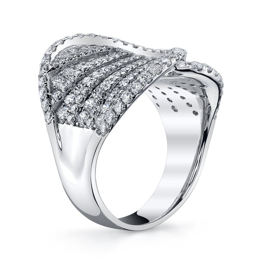 TVON 14K 2.42cttw VS Diamond Saddle Ring