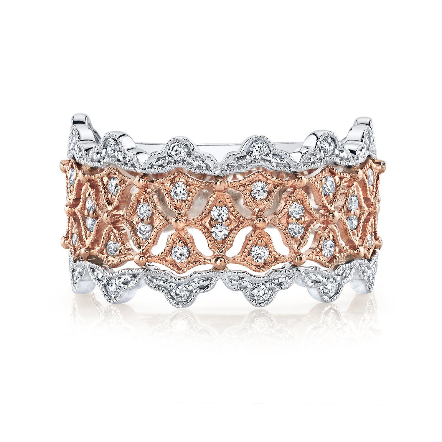 TVON 14K 0.33cttw VS Diamond Lace Band Ring