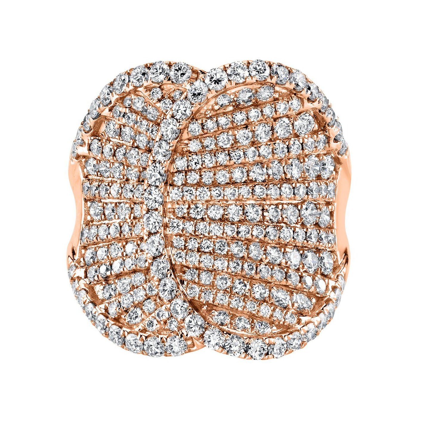 TVON 14K 2.42cttw VS Diamond Saddle Ring