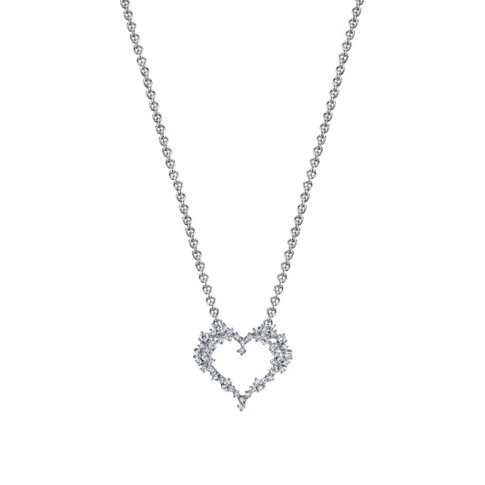 TVON 14K 0.56cttw VS Diamond Heart Necklace