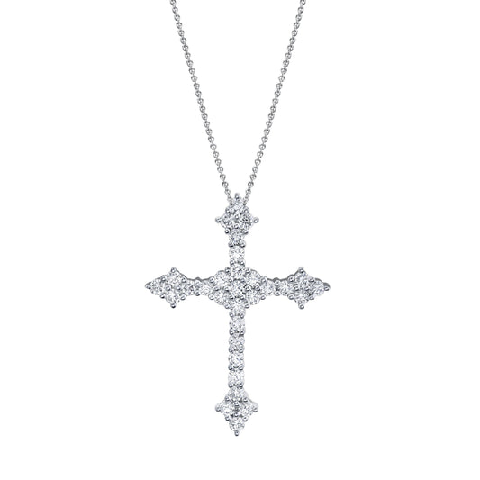 TVON 14K 0.90cttw VS Diamond Cross Pendant