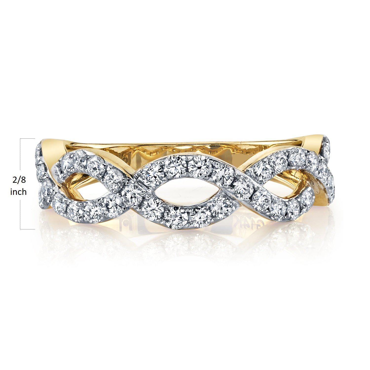 TVON 14K 0.72cttw VS Diamond Infinity Band Ring