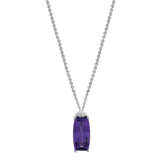 14K 1.62 Cts Citrine 0.01 Cttw VS Diamond Pendant - TVON.com