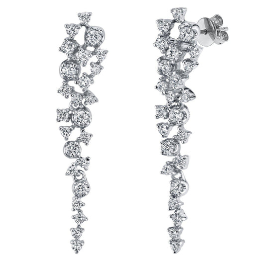 TVON 14K 0.84cttw VS Diamond Waterfall Drop Earrings