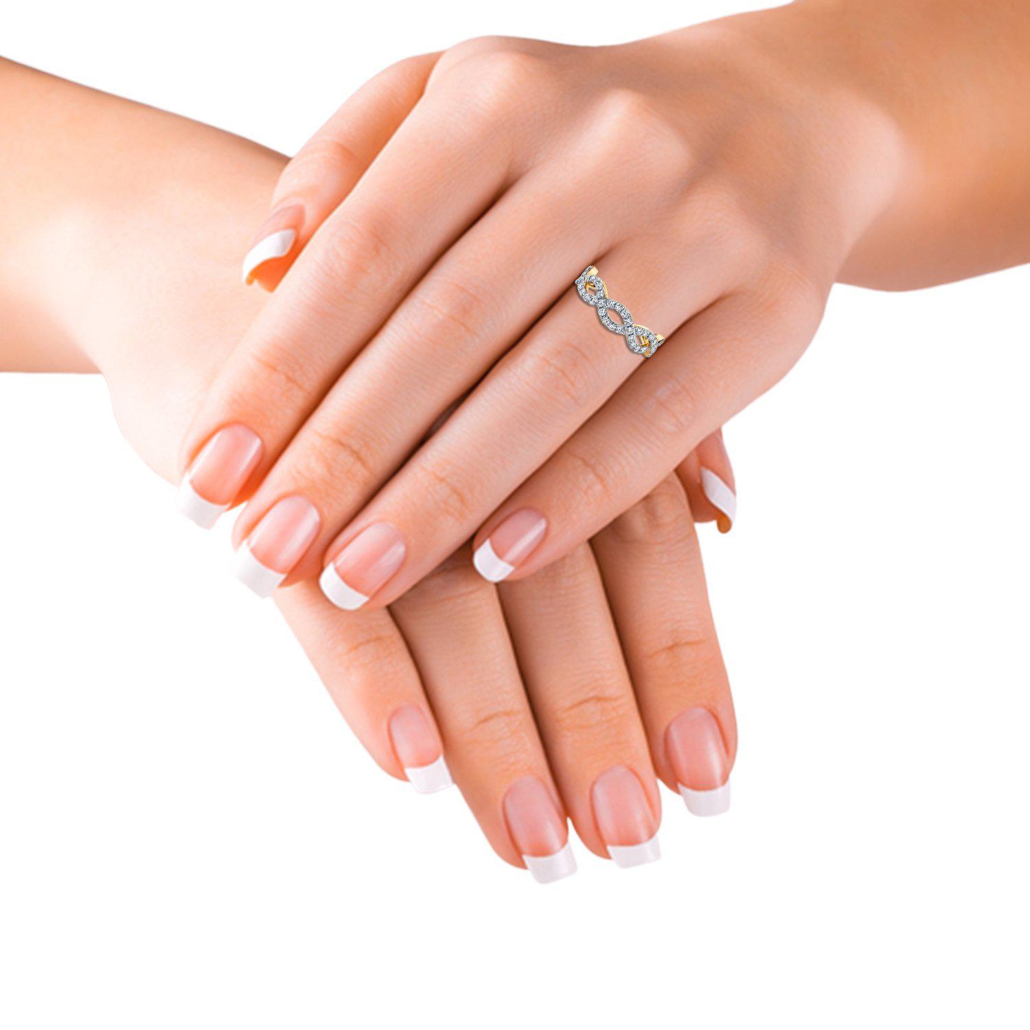 TVON 14K 0.72cttw VS Diamond Infinity Band Ring