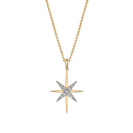 TVON 14K 0.51cttw VS Diamond North Star Pendant
