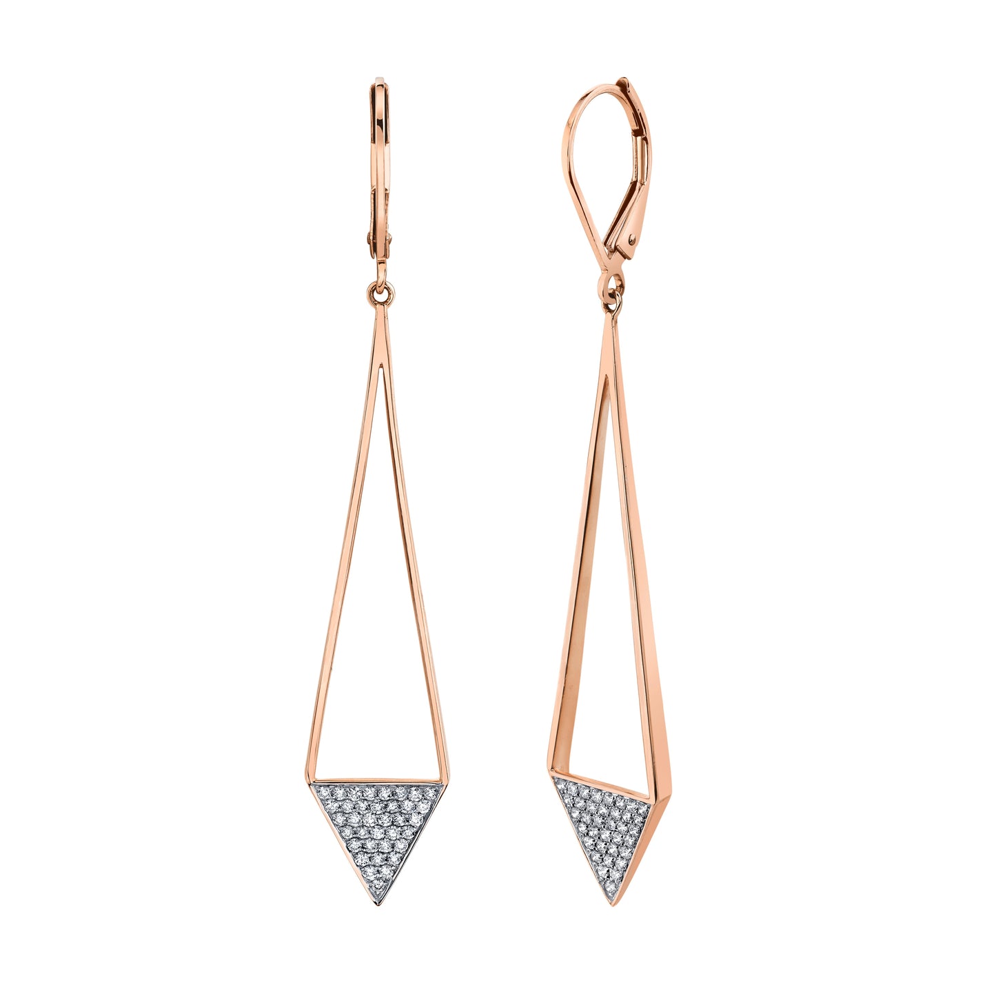 TVON 14K 0.35cttw VS Diamond Drop Earrings